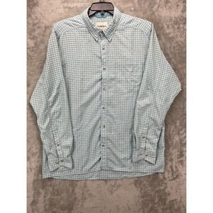 Simms Men's Fishing Shirt XXL‎ Blue Plaid Button Down Long Sleeve Outdoors